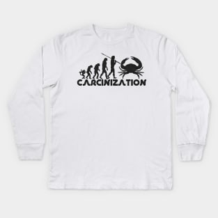 Evolution of Man - Carcinization Kids Long Sleeve T-Shirt